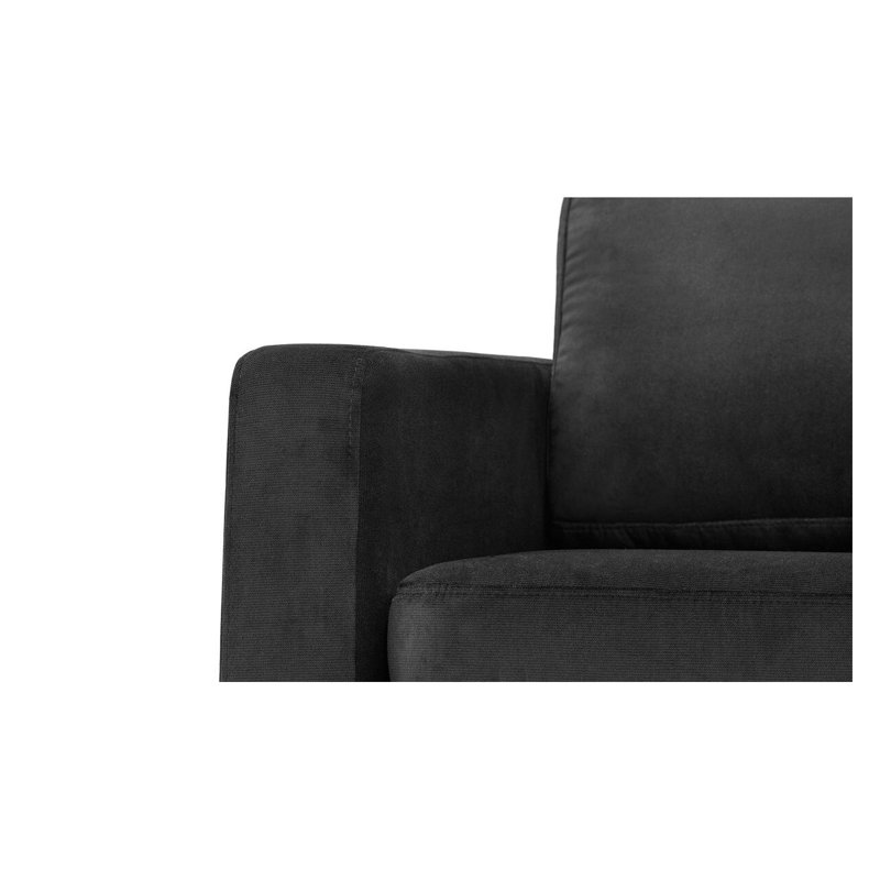 Lioni 3 Seater Velvet Sofa, Black