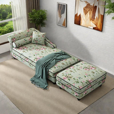 Comfortable solid wood cotton linen chair
