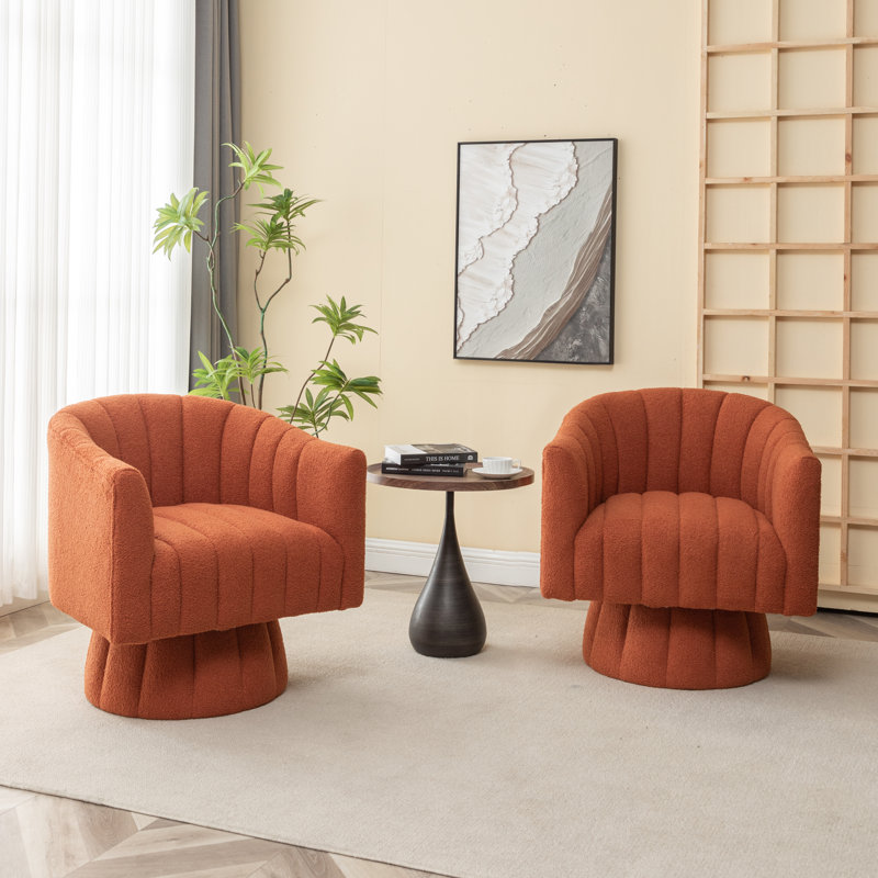 Fauteuil Aila, 100 % polyester orange