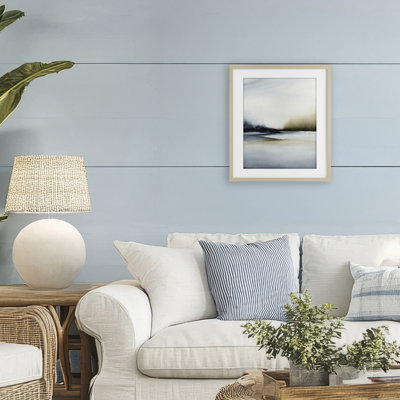 Impression encadrée sous verre «Misty Seaside Serenity», conception par 1x