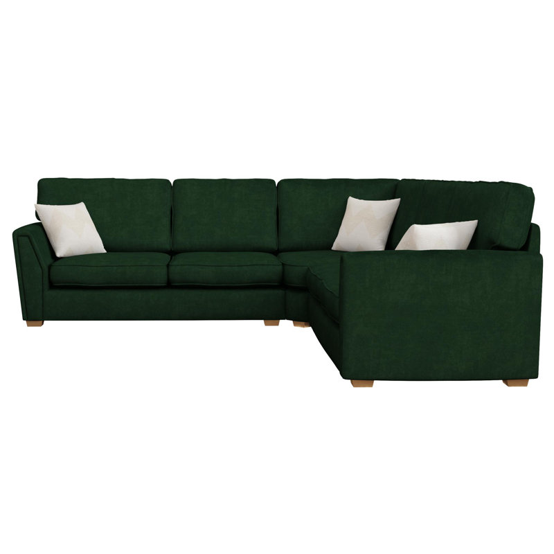 Wendleberry Corner with two seats both sides, Fixed Back, Nutmeg Polyester