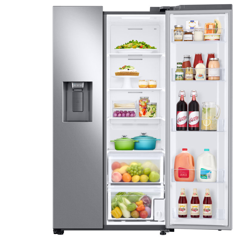 Samsung 22 pi. Cu. Réfrigérateur côte à côte à profondeur de comptoir, Acier Inoxydable