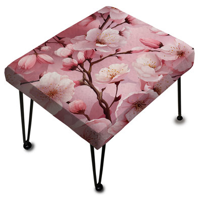Repose-pieds rose en forme de fleur de Sakura rose floral I