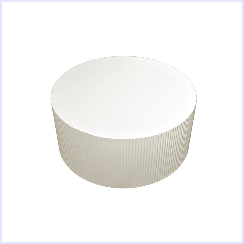 Table basse à rayures élégante et minimaliste pour le salon, Beige