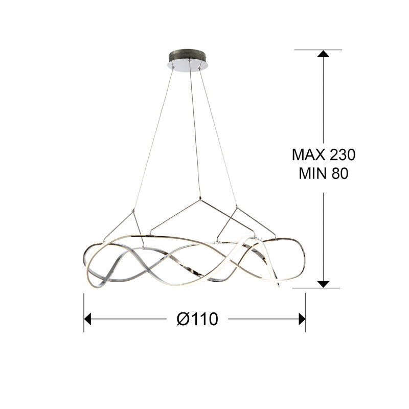 Berto 2 - Light LED Chandelier