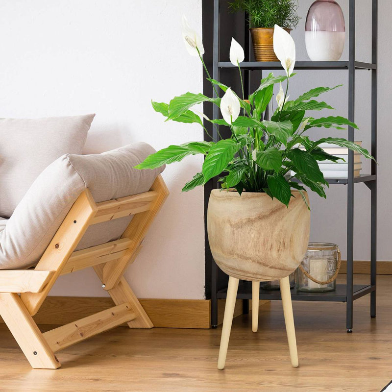Wood Pot Planter, 59cm H x 30cm W x 30cm D