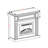 Fireplace Mantel (23" Fireplace Not Included) -White,41.34"W*14"D*40"H-1473453189