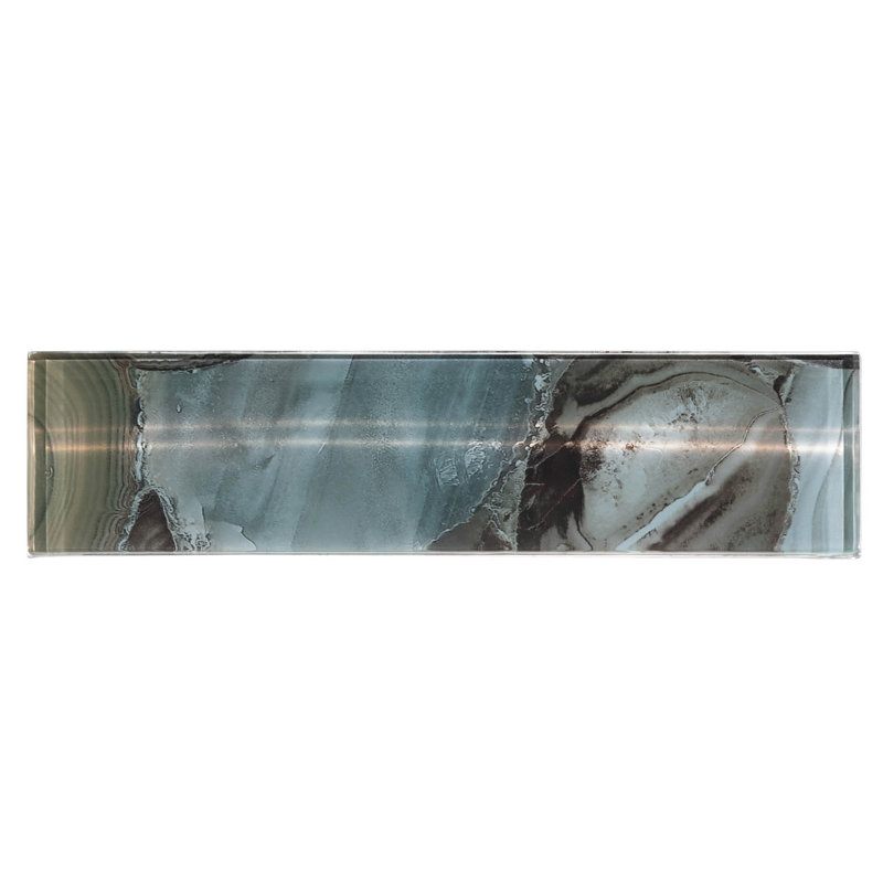 Myst 3-in. x 12-in. Subway Agate Inspired Polished Glass Wall Tile, Ursula 