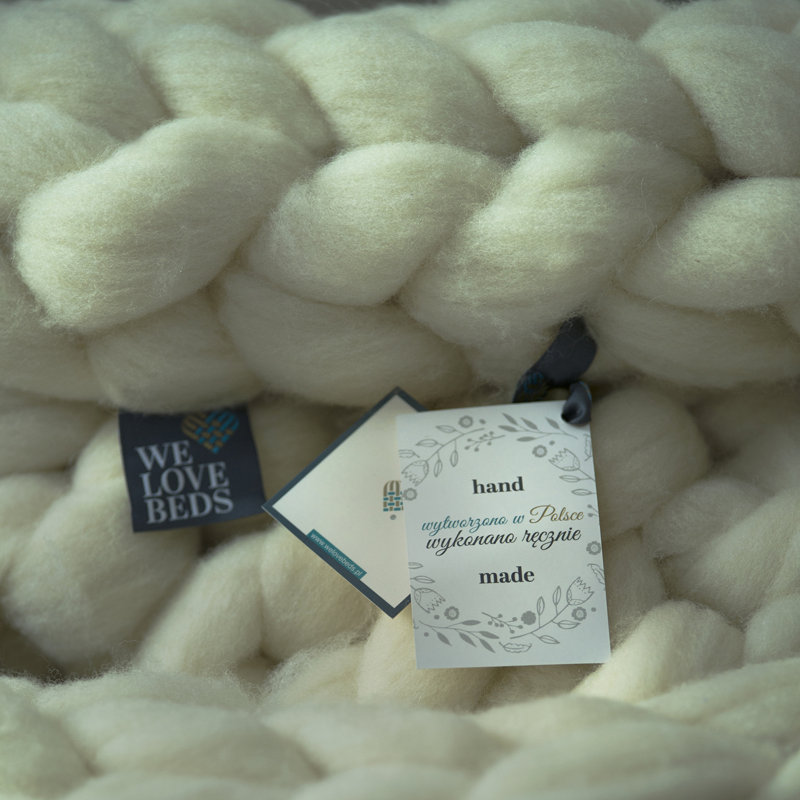 Throw Blanket, Ecru