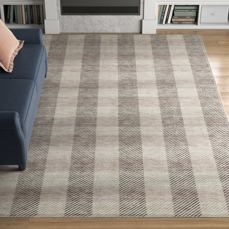Tapis intérieur / extérieur tissé à la machine Colzie, Rectangle 9 pi x 12 pi