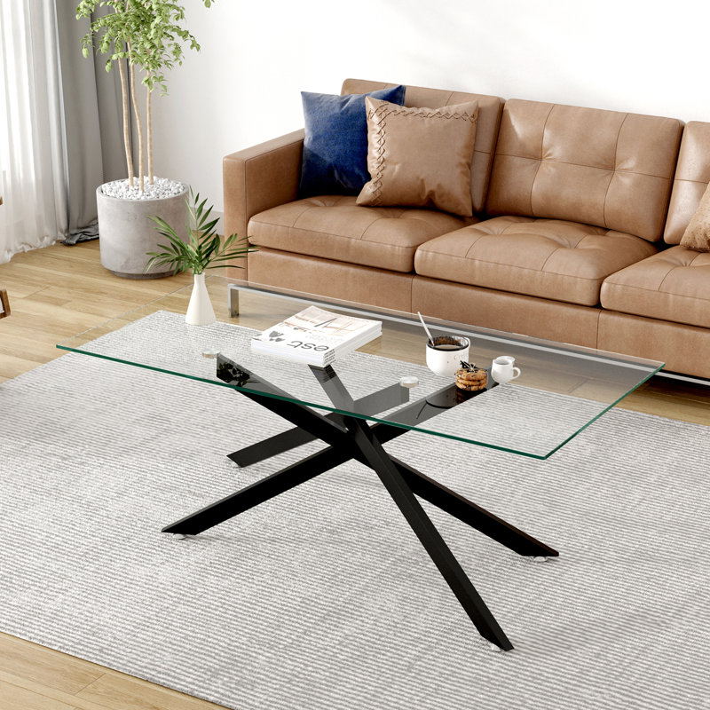 Shivaan Coffee Table, 18.11" H x 47.2" W x 23.62" D, Black