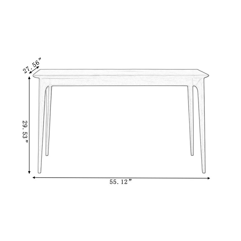 Table de salle à manger Chilmark, H 29,53 po x L 55,12 po x l 27,56 po