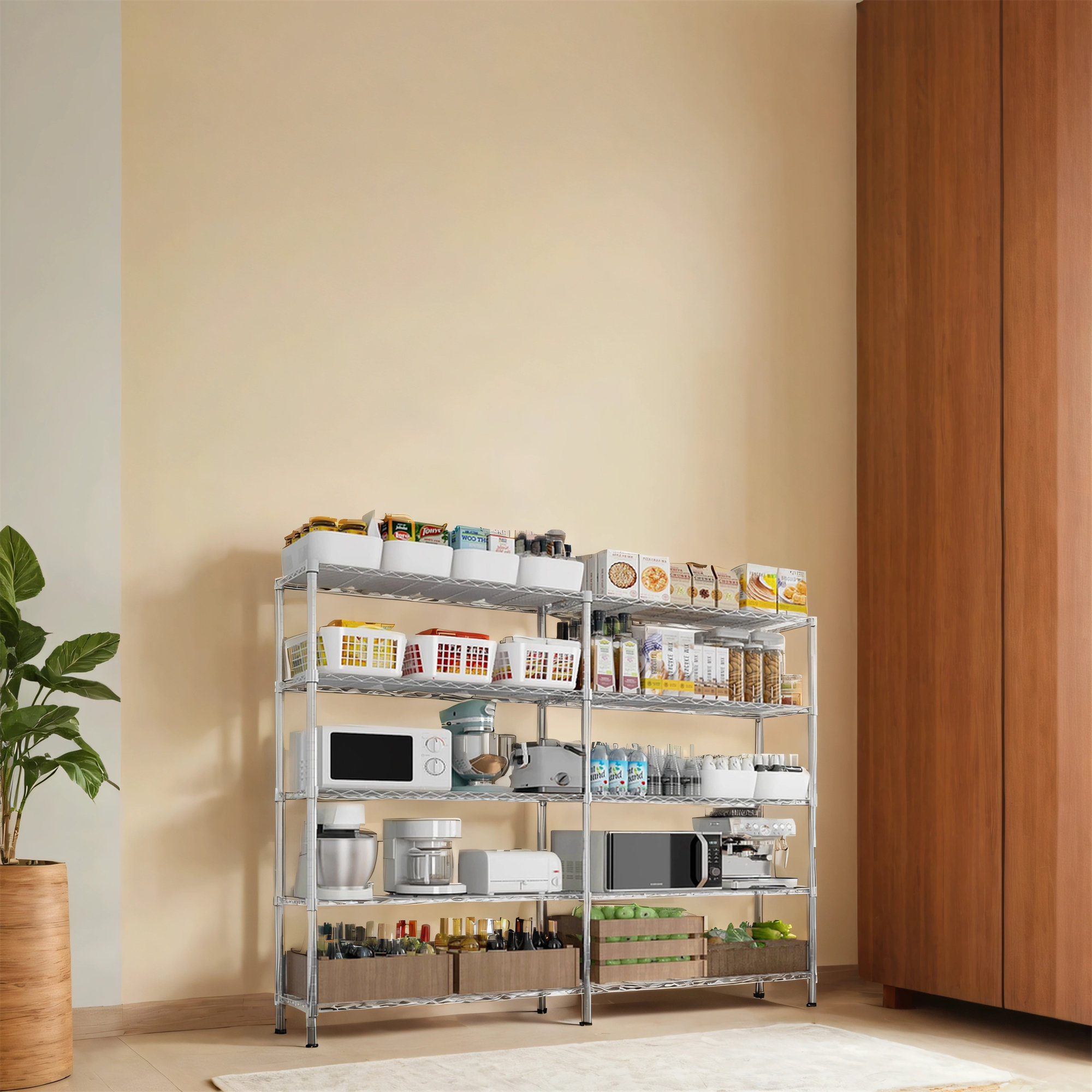 Rebrilliant Five-tier Double-row Metal Display Rack - Wayfair Canada