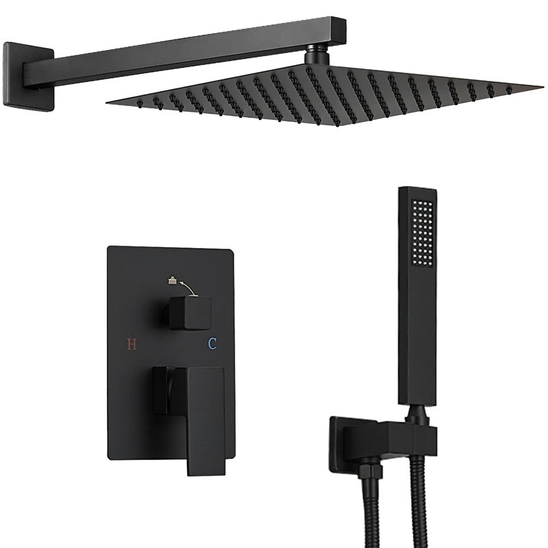 Diverter Complete Shower System, Matte Black