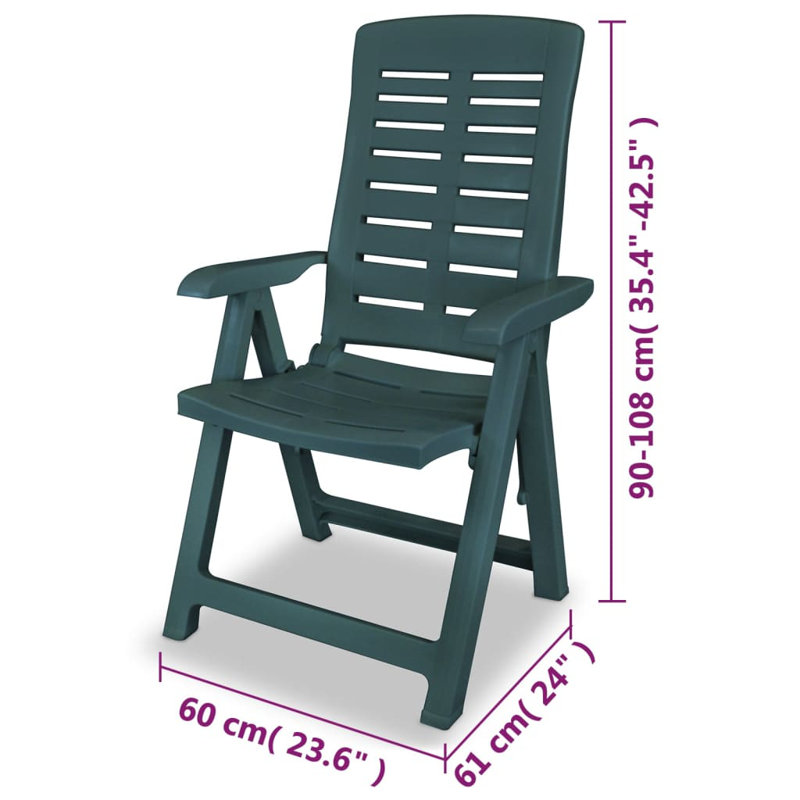 Chaise de salle à manger pliante Bowie, Vert