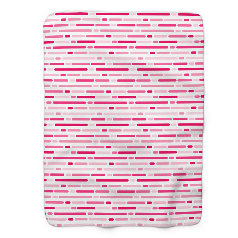 Pink Love Joy - couverture en sherpa de qualité supérieure 1 pièce, L 60 po x L 80 po