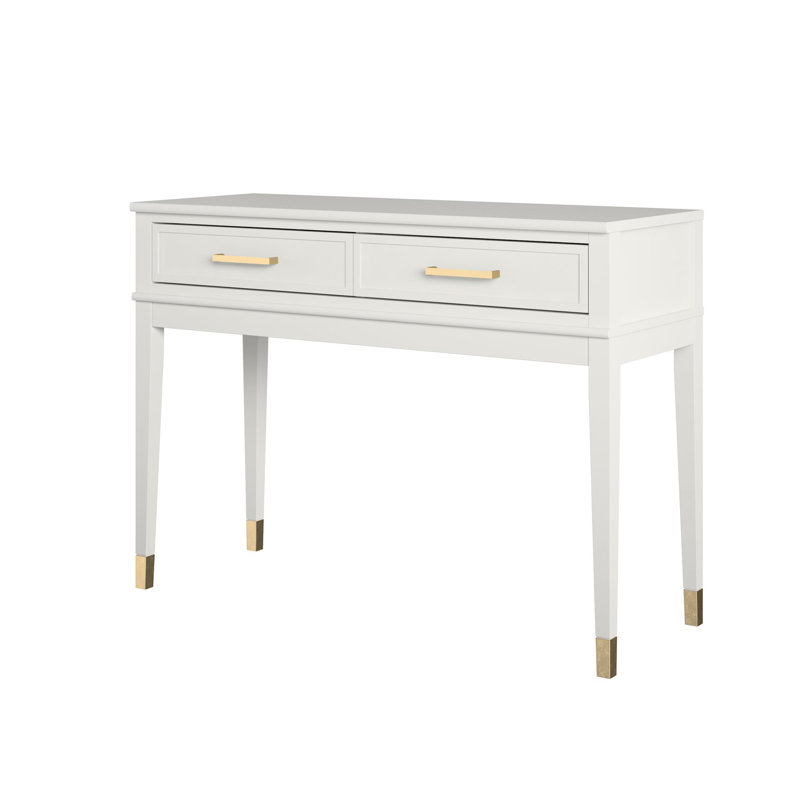 104.39Cm Console Table spacious drawers MDF, White