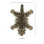 Harjo Tiger Shaped Gold And Black  Accent Rug-84053365