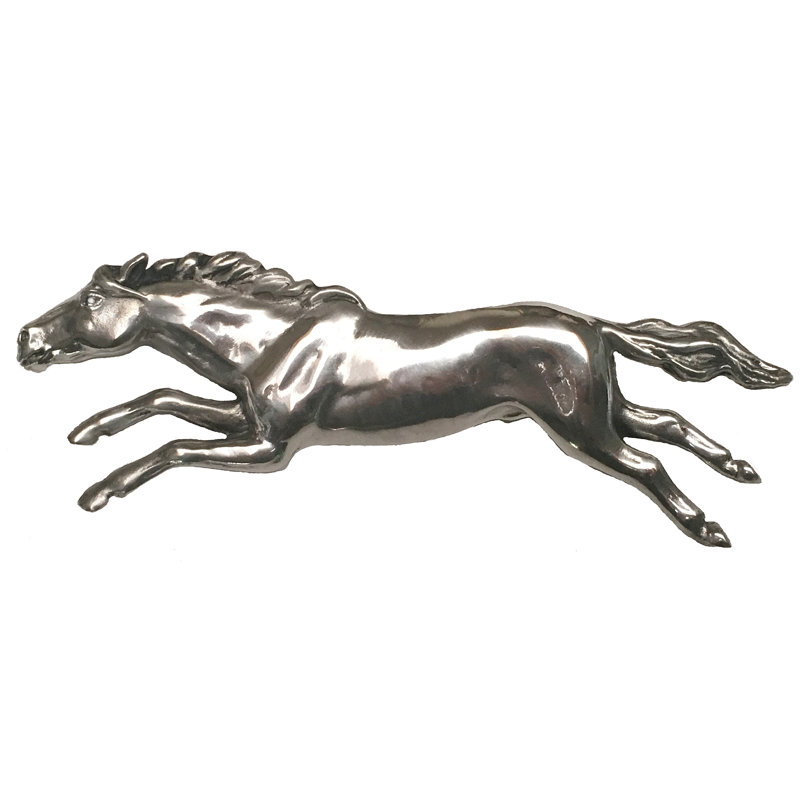 Poignée fantaisie 3 po Wild Horse, Brillant, Orienté vers le côté droit