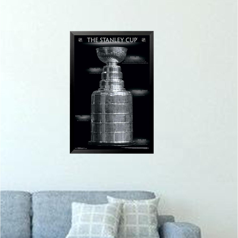 «Lord Stanley Cup», reproduction d'impression sur papier, Papier encadré noir, H 36,5 po x l 24,75 po x P 1 po