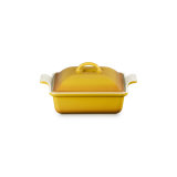 Le Creuset Stoneware Heritage Square Baking Dish With Lid, 2.5Qt. - Nectar