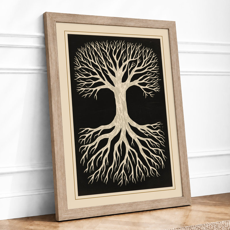 Symmetrical Tree Botanical - Print, A1 - 84.1 x 59.4 cm, Oak