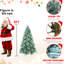 Arbre de Noël à teinte bleue de 7,5 pi, 2148 pointes, aspect naturel corsé et réaliste, support robuste pour arbre festif avec teinte, branches à charnière à assemblage rapide, décor