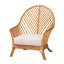 Chaise d'appoint bohémienne en rotin naturel