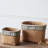 Set of 2 Rectangular Basket Planters with Geometric Trim