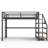 Black Twin Xl Loft Bed With Built - In Desk, Storage Stairs, Led Lighting, Ports, Iron Nets, Stable And Quiet, Metal Storage, Lights, Charging Frame, Noise ,