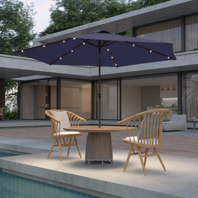 Acworth 90'' Lighted Tilt Market Umbrella