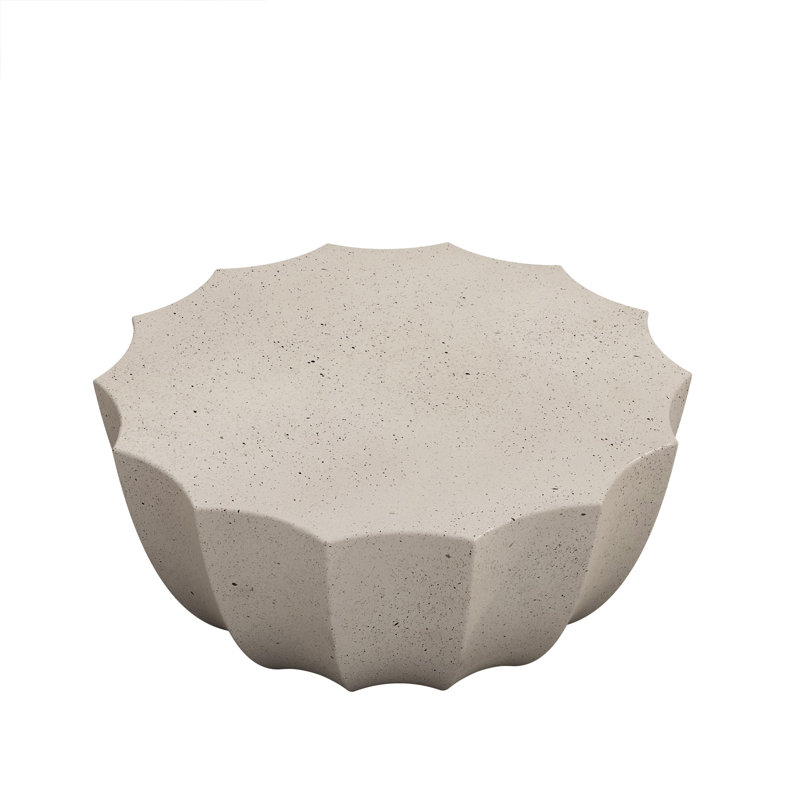 35.43" Modern Outdoor And Indoor Waterproof Coffee Table, White