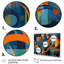 «Orange Blue Geometrie Unleashed II - Abstract Shapes», art mural-1809869588-1809869587