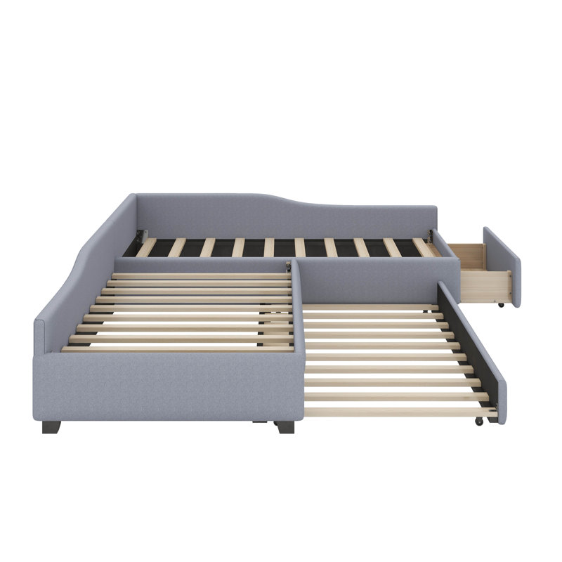 Twin Size Daybed With Trundle And Drawer
