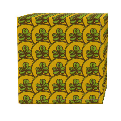 Cotton Twill Floral Square Napkin