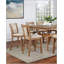 Chaise rembourrée en similicuir beige