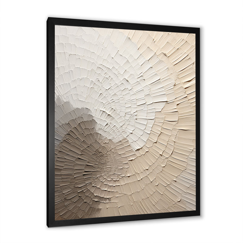 Minimaliste gracieux, art discret beige - Art mural minimaliste, Cadre photo unique, H 44 po x l 34 po, Noir