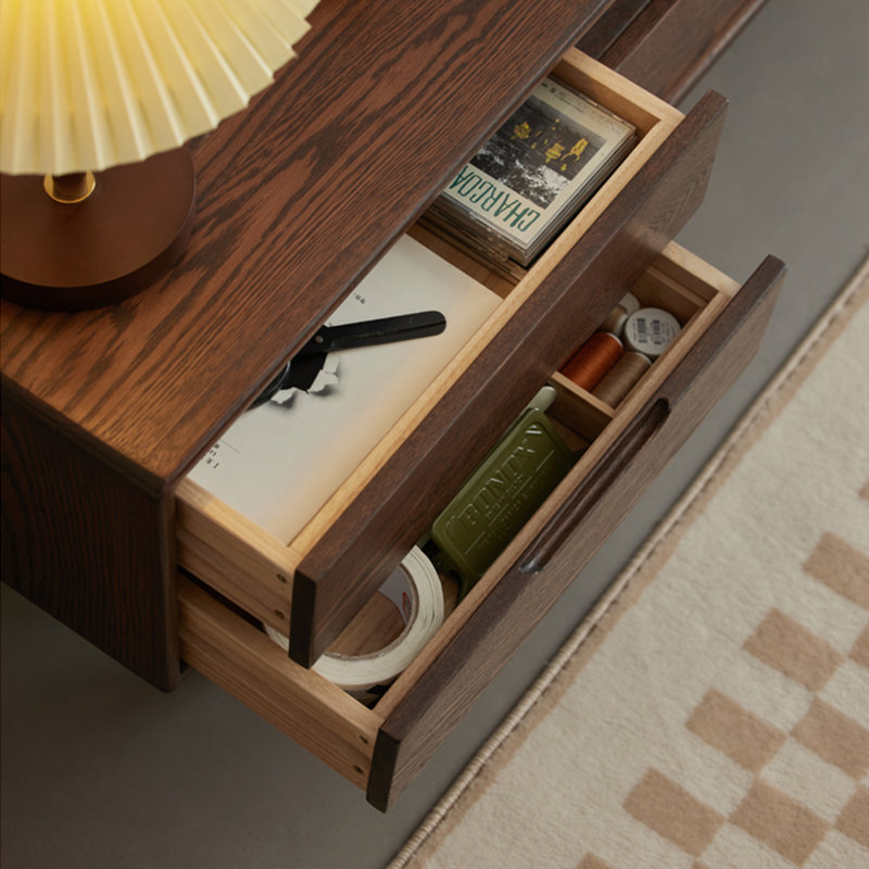 Meuble télé de salon en bois massif, 70.87"