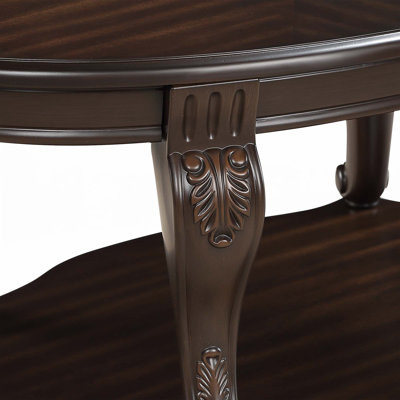 42'' Oval Wood Coffee Table(Set Of 1)