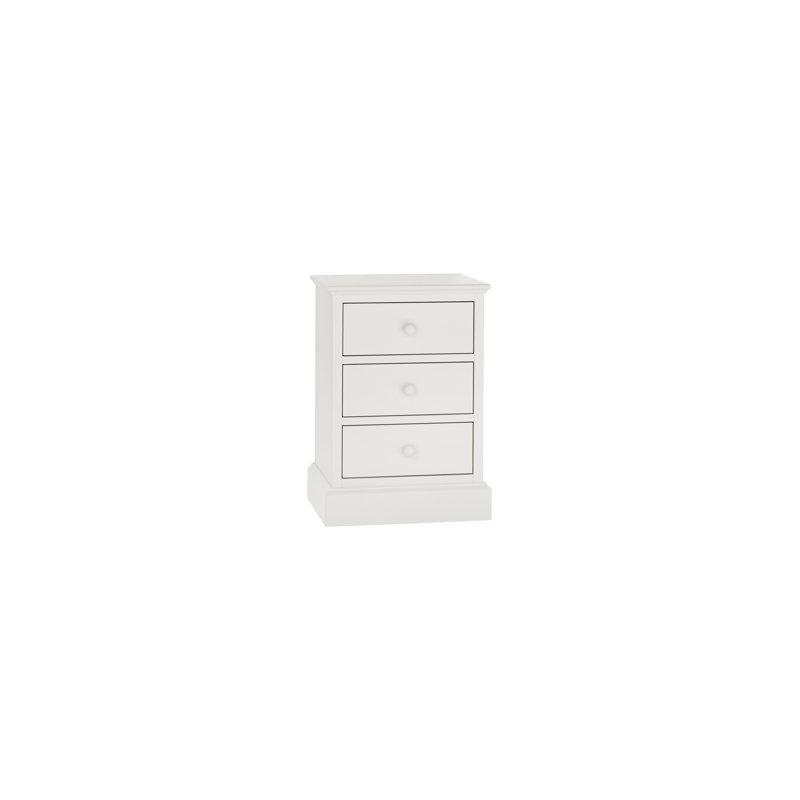 44 cm W Bedside Table, White