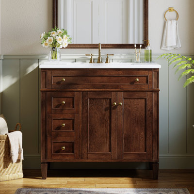 Meuble-lavabo simple 36 po avec comptoir 36 po