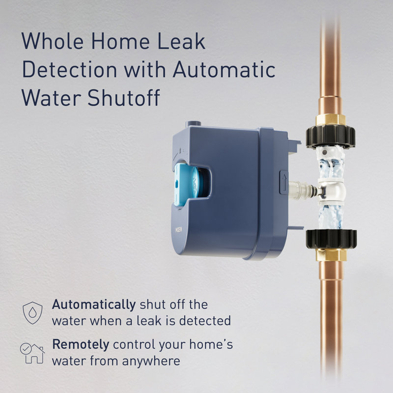 Moen Flo Smart Water Monitor and Shutoff, 1 Inch Smart Water Shutoff