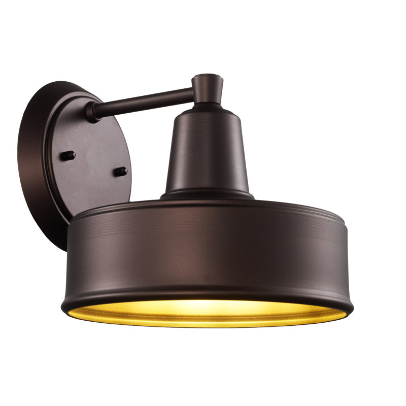 Lanterne murale d'extérieur H 7,7 ", Bronze, H 7,7 po x l 8,5 po x P 9,1 po