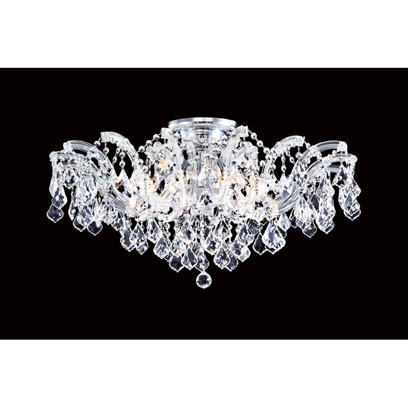Maria Theresa Grand 8 - Light Semi Flush Mount, Silver, Swarovski crystals (Clear)