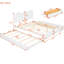Grand lit blanc avec 2 grands tiroirs et lit gigogne simple TG - Idéal pour une chambre fonctionnelle et élégante avec une atmosphère chaleureuse