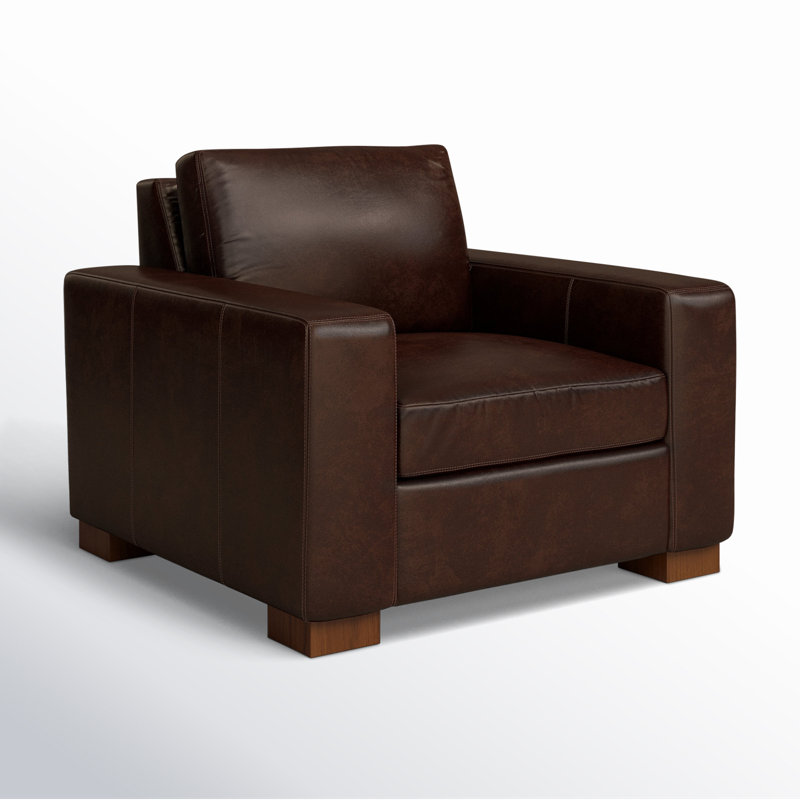 Jonie Leather Armchair, Bistro Rustic Genuine Leather