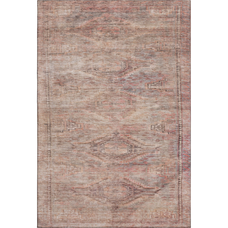 Premium Machine Washable Marasco AMF1631 Global Rug, Rectangle 9' x 12'