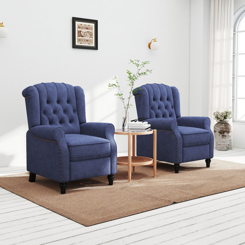 Fauteuil inclinable 29,5 po Classic , Microfibre / microsuède bleu