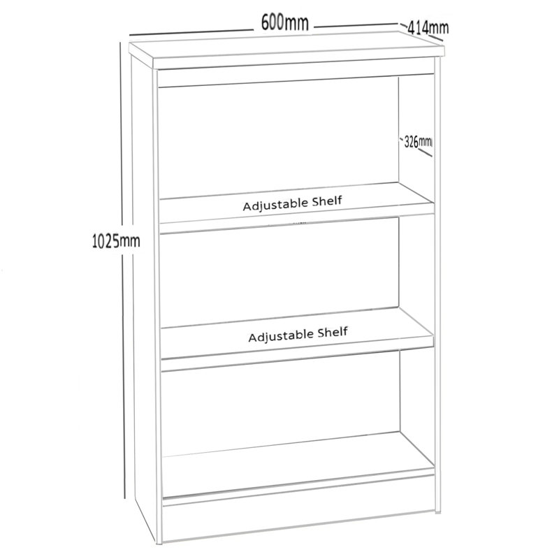 Brendetta 103cm H x 60cm W Standard Bookcase, White