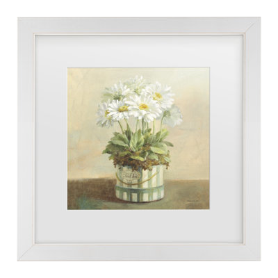 Bolog Danhui Nai Tres Chic Daisies Matted Framed Art